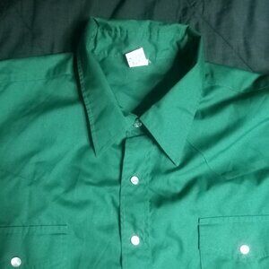 Vintage Malco Modes Pearl Snap Western Shirt Green